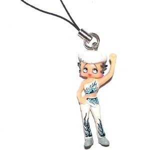 BETTY BOOP Charm For Cell Phone/Purse, Dancing Cowgirl, Line Dancer, Western NEW
